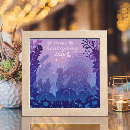 Happy Thanksgiving Day – 3D Lightbox SVG File for Cricut & Silhouette