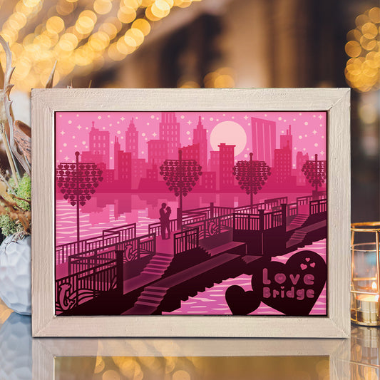 Love Bridge - 3D Special Occasions Papercut Lightbox File - Cricut File - VEKTOR KRAFT