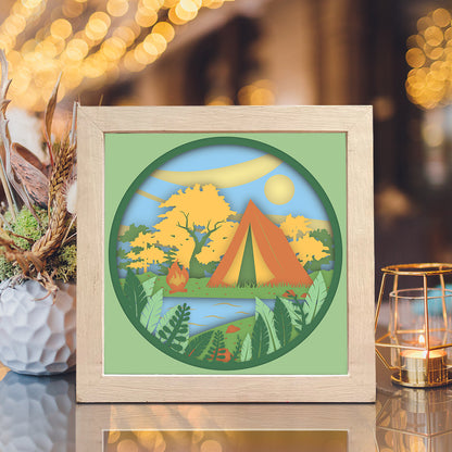 Camping 3 – 3D Lightbox SVG File for Cricut & Silhouette