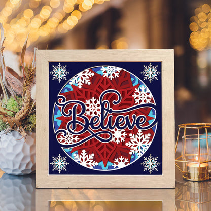 Christmas Believe – 3D Shadow Box SVG File for Cricut & Silhouette