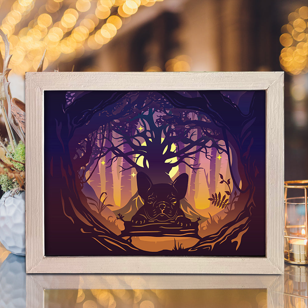 Bulldog – 3D Lightbox SVG File for Cricut & Silhouette