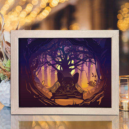 Bulldog – 3D Lightbox SVG File for Cricut & Silhouette
