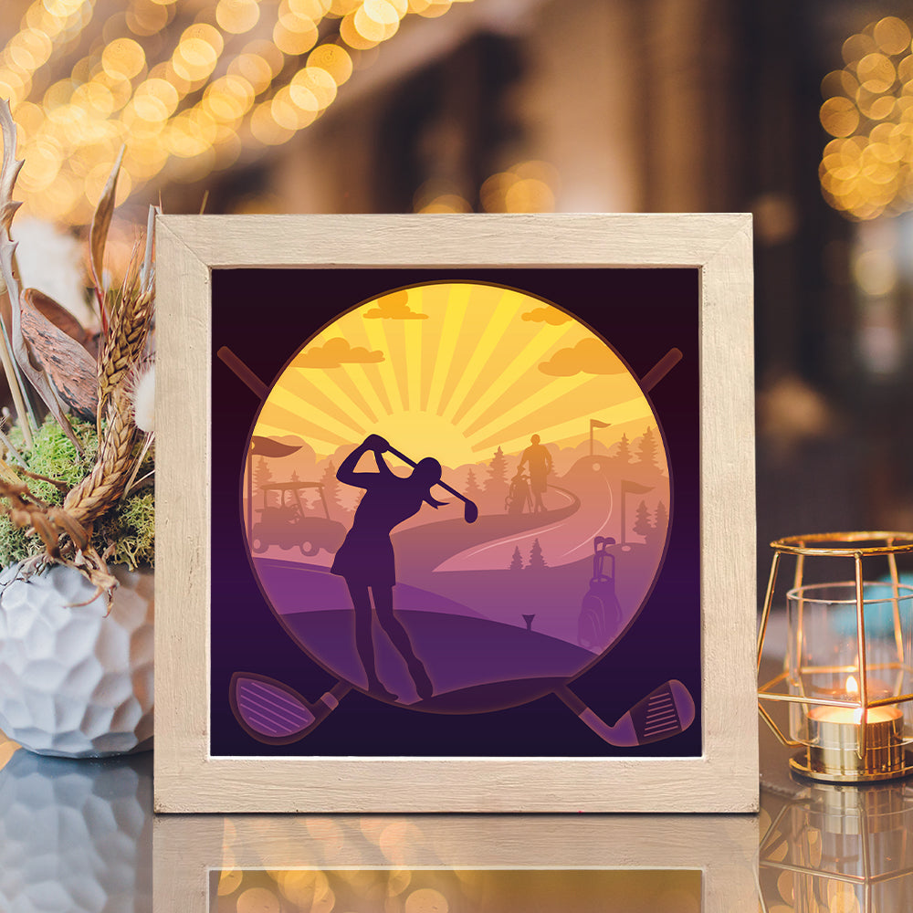 Golf 2 – 3D Lightbox SVG File for Cricut & Silhouette