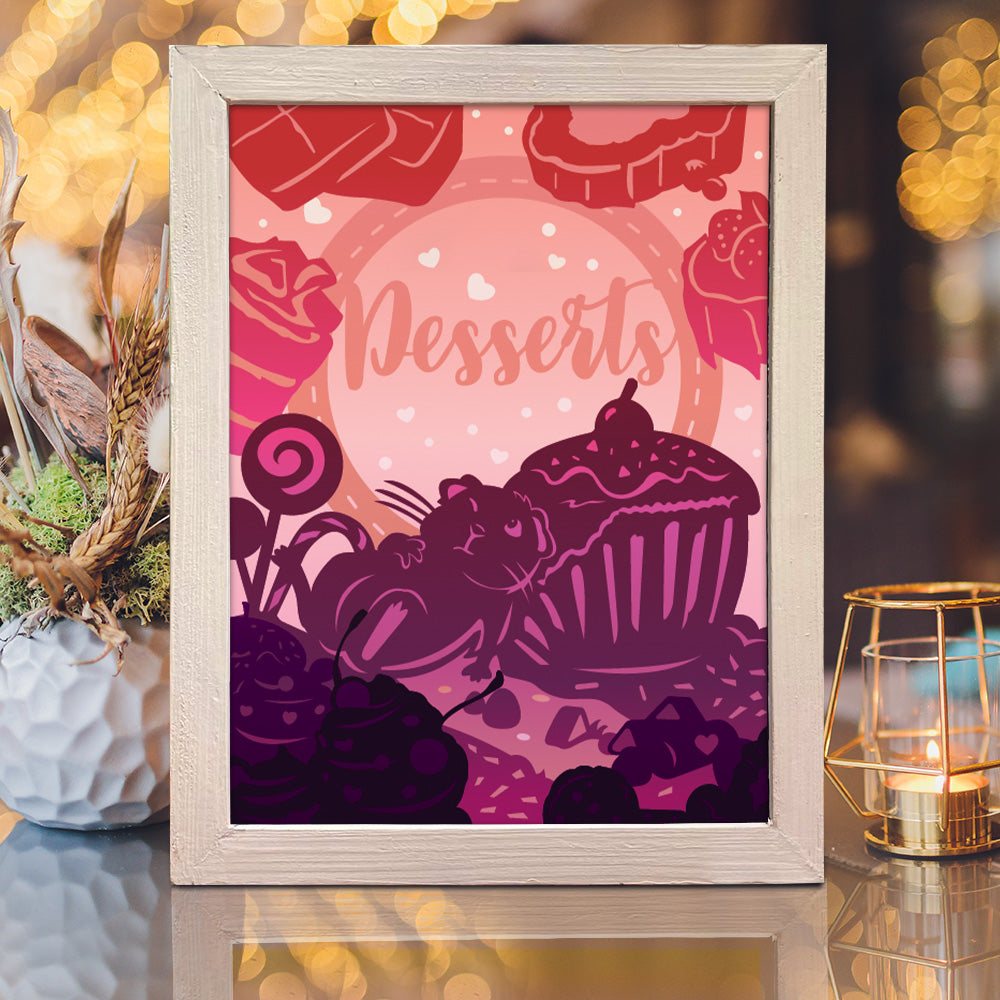 Hamster - 3D Animal Papercut Lightbox File - Cricut File - VEKTOR KRAFT