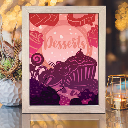 Hamster - 3D Animal Papercut Lightbox File - Cricut File - VEKTOR KRAFT