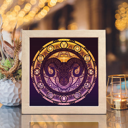 Aries Mandala – 3D Lightbox SVG File for Cricut & Silhouette