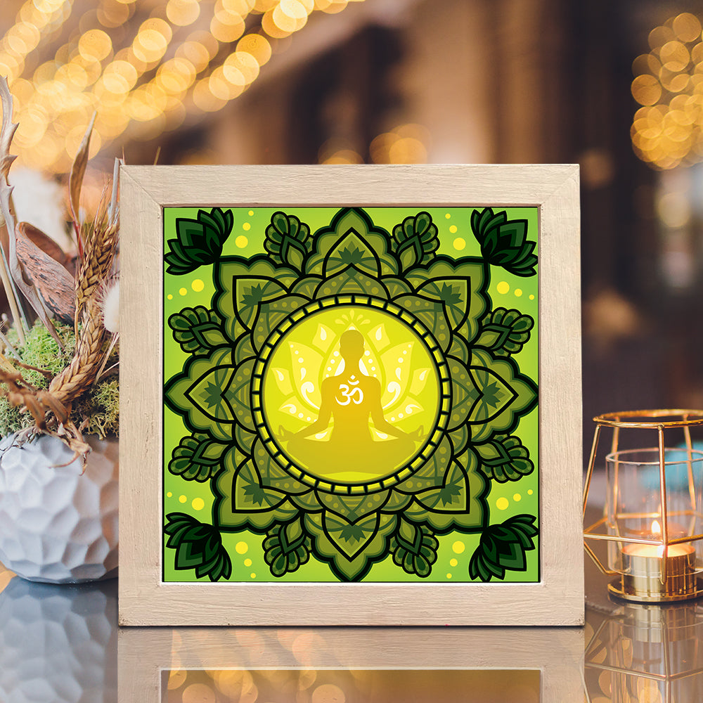 Yoga – 3D Lightbox SVG File for Cricut & Silhouette