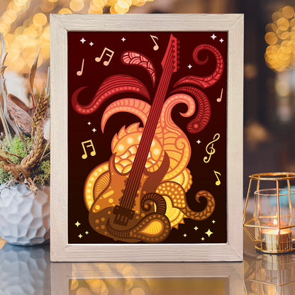 Electric Guitar – 3D Lightbox SVG File for Cricut & Silhouette
