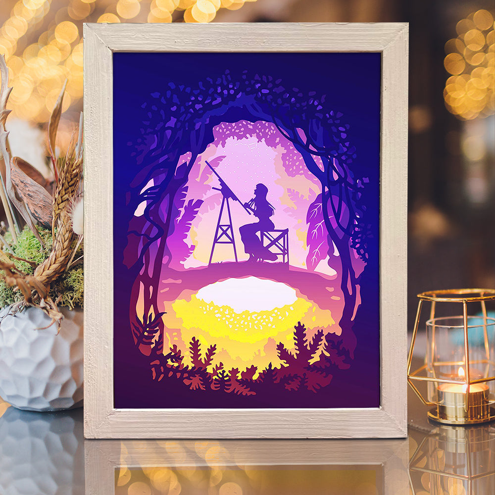 Girl Painting 1 – 3D Lightbox SVG File for Cricut & Silhouette