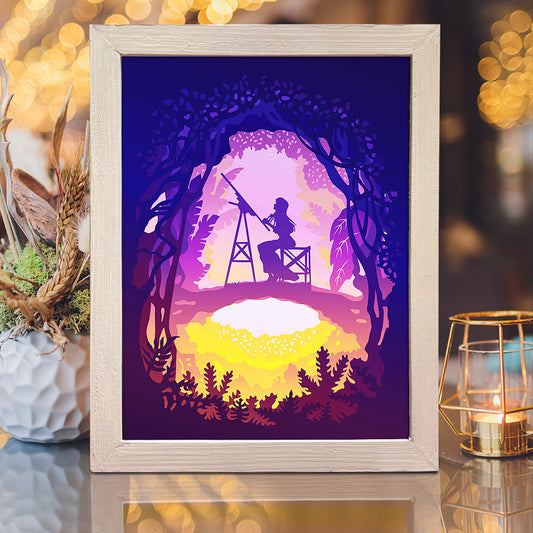 Girl Painting 1 – 3D Lightbox SVG File for Cricut & Silhouette