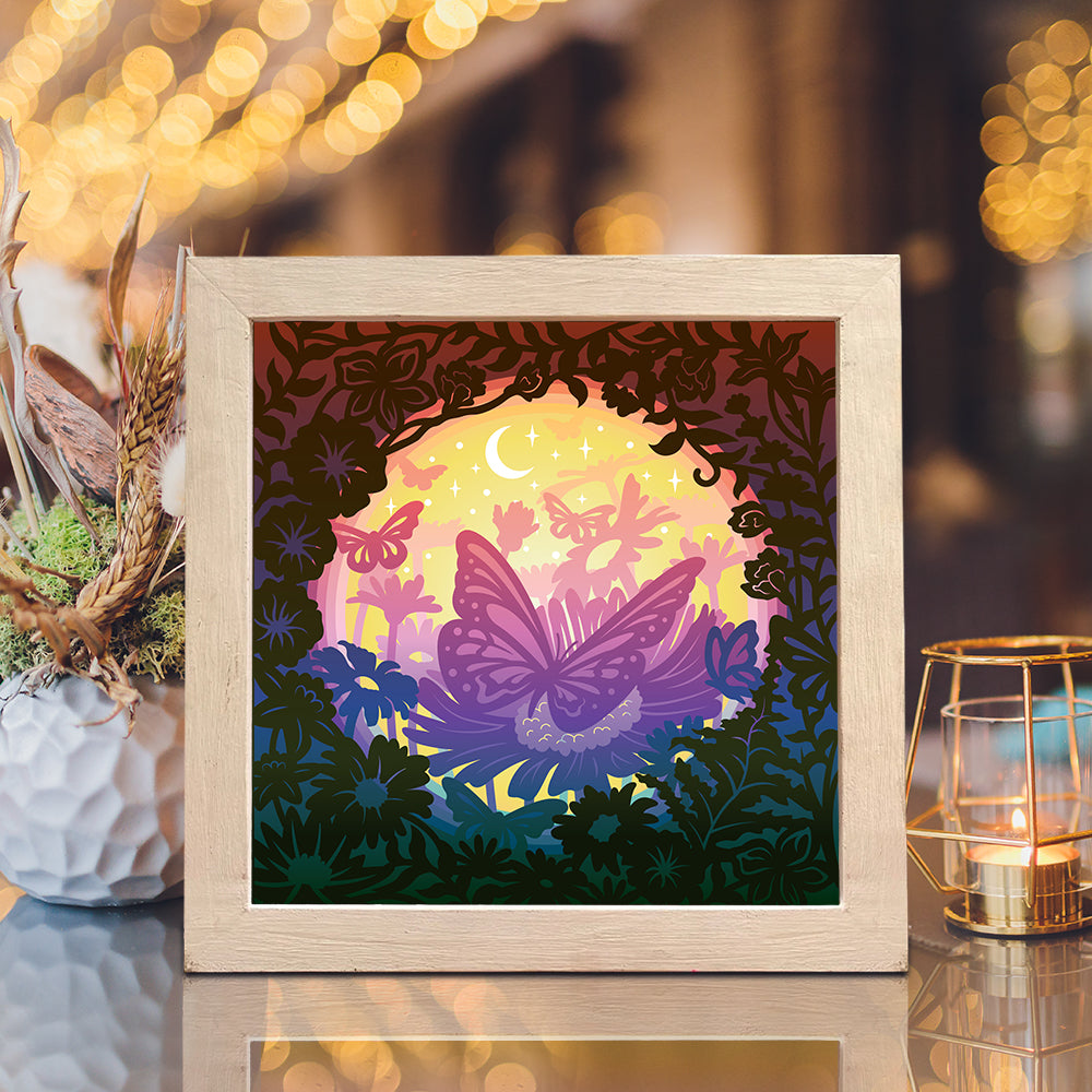 Butterfly 2 – 3D Lightbox SVG File for Cricut & Silhouette