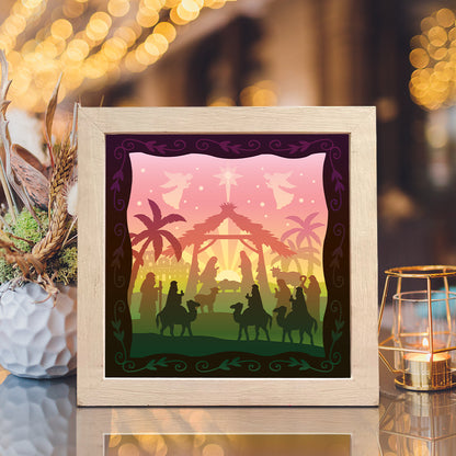 Holy Night – 3D Lightbox SVG File for Cricut & Silhouette