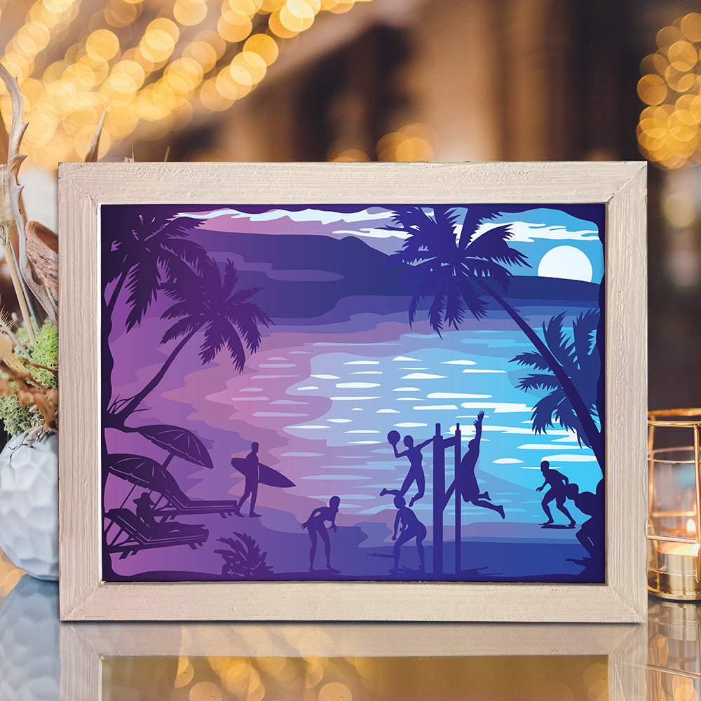 Seaside 1 – 3D Lightbox SVG File for Cricut & Silhouette