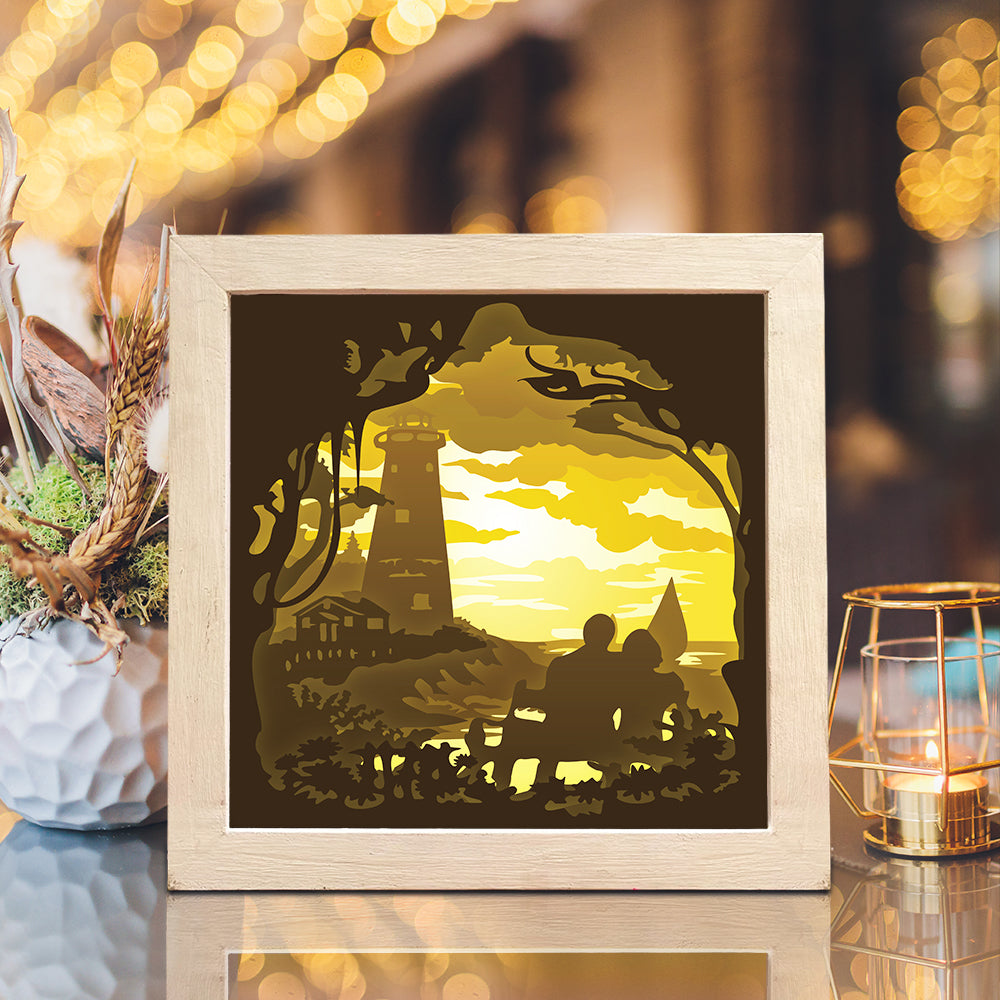 Simplified Lighthouse – 3D Lightbox SVG File for Cricut & Silhouette