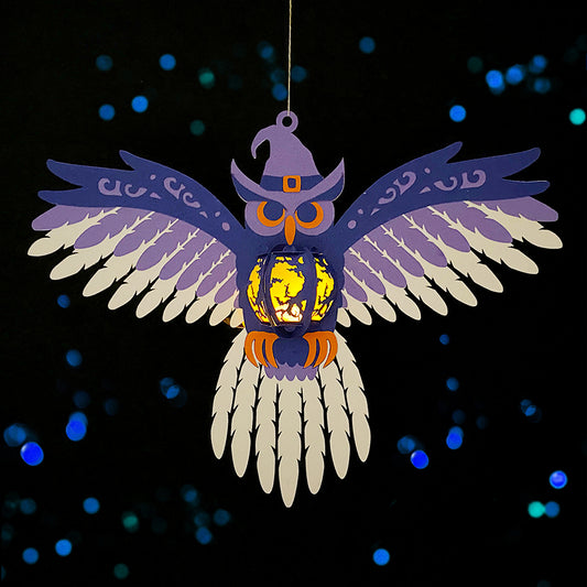 Owl 1 - 3D Halloween Paper Lantern File - Cricut File  - VEKTOR KRAFT