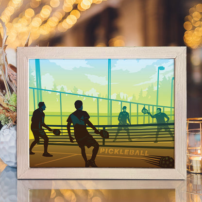 Pickleball 2 – 3D Lightbox SVG File for Cricut & Silhouette