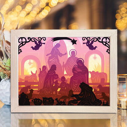 Christmas Nativity – 3D Lightbox SVG File for Cricut & Silhouette