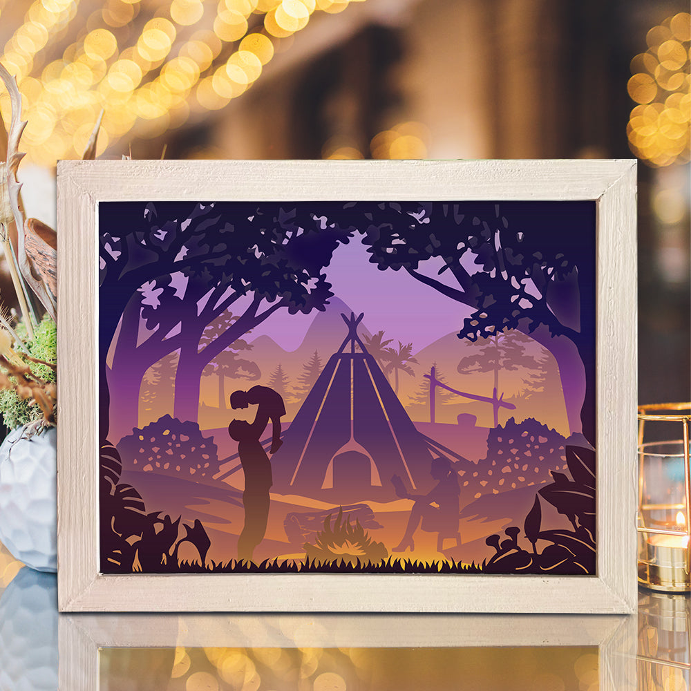 Camping 1 – 3D Lightbox SVG File for Cricut & Silhouette