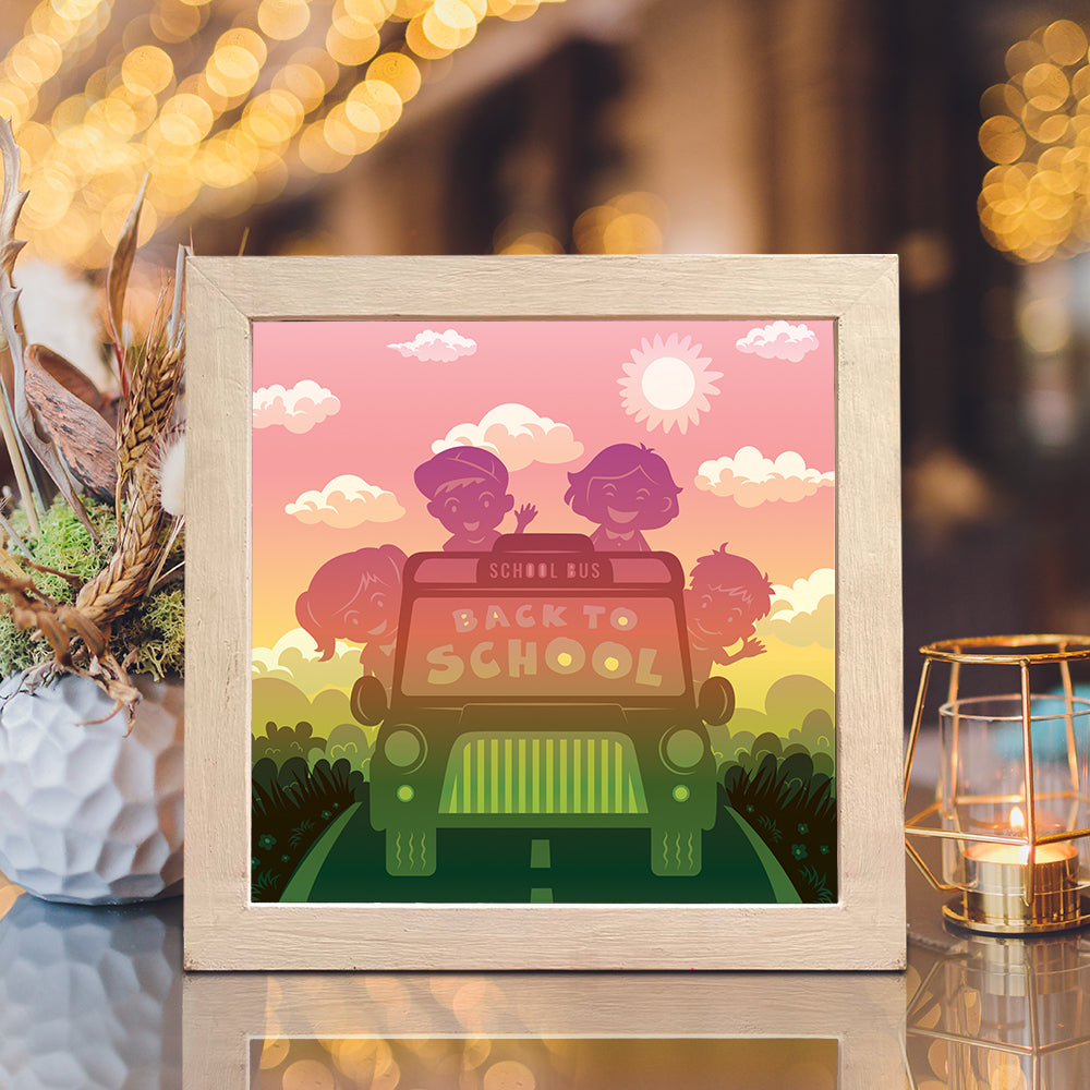 Back To School 4 – 3D Lightbox SVG File for Cricut & Silhouette