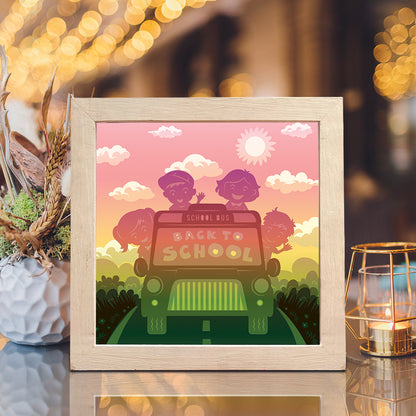 Back To School 4 – 3D Lightbox SVG File for Cricut & Silhouette