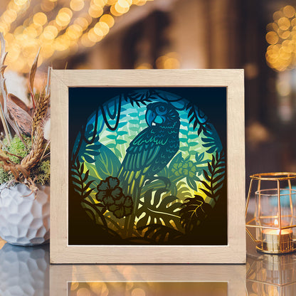 Parrot – 3D Lightbox SVG File for Cricut & Silhouette