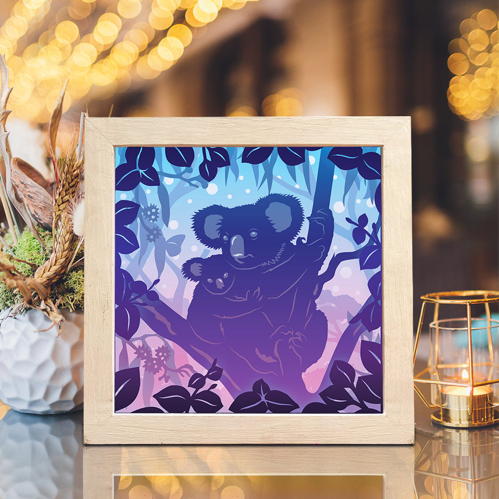 Koala – 3D Lightbox SVG File for Cricut & Silhouette