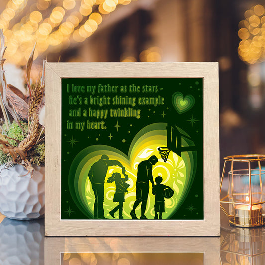 Happy Father's Day 7 - 3D Father Papercut Lightbox File - Cricut File - VEKTOR KRAFT