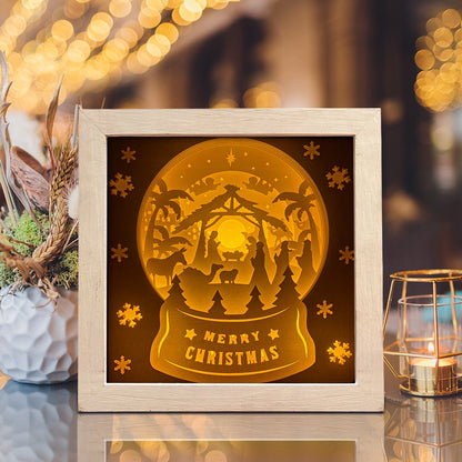 Christmas Snowball Nativity 1 – 3D Lightbox SVG File for Cricut & Silhouette