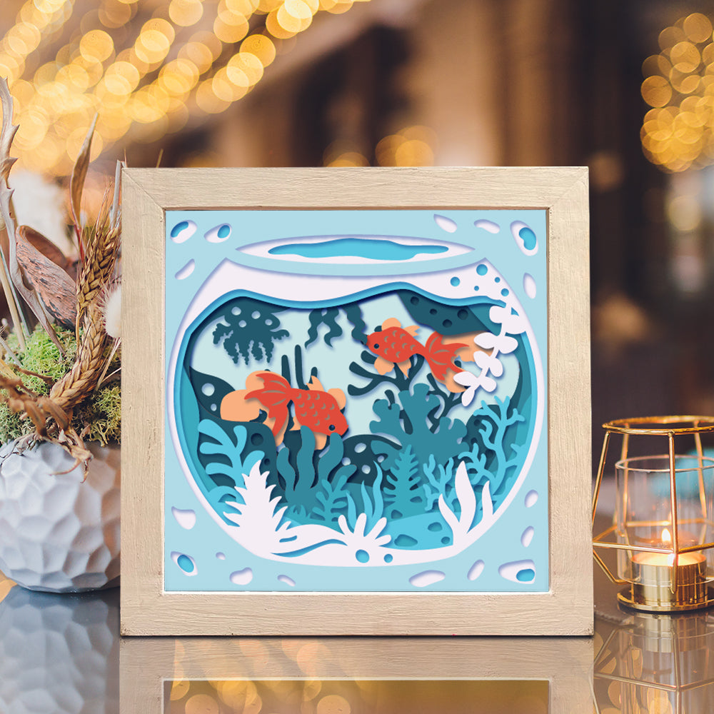Aquarium 2 – 3D Lightbox SVG File for Cricut & Silhouette