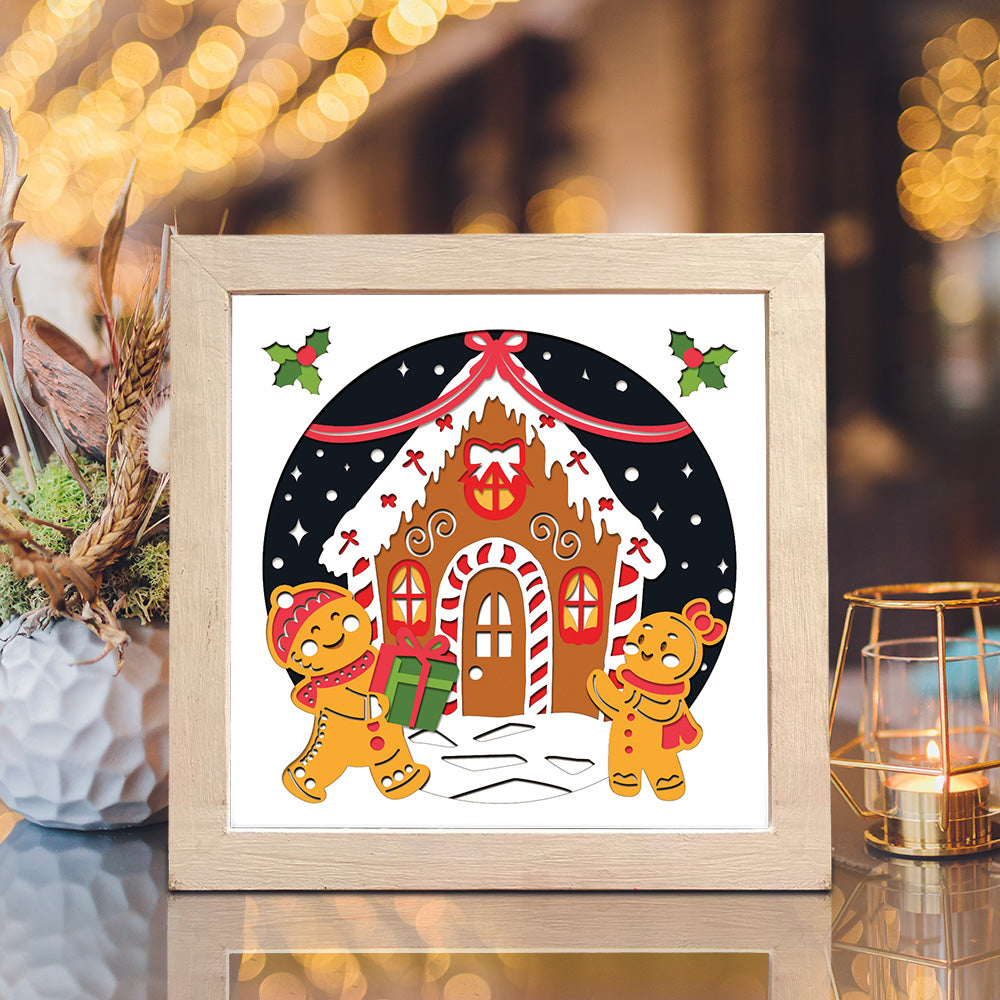Christmas Gingerbread – 3D Shadow Box SVG File for Cricut & Silhouette