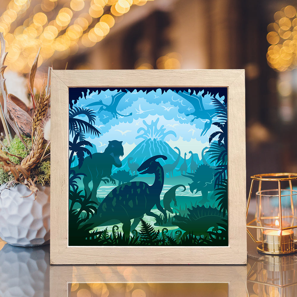 Dinosaur 2 – 3D Lightbox SVG File for Cricut & Silhouette