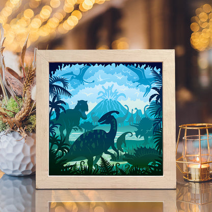 Dinosaur 2 – 3D Lightbox SVG File for Cricut & Silhouette
