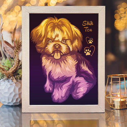 Shih Tzu – 3D Lightbox SVG File for Cricut & Silhouette