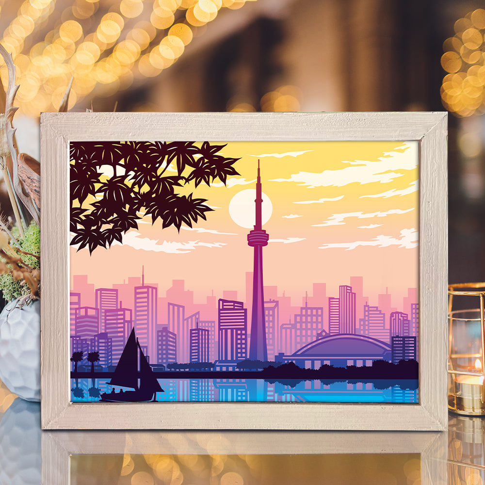 Toronto – 3D Lightbox SVG File for Cricut & Silhouette