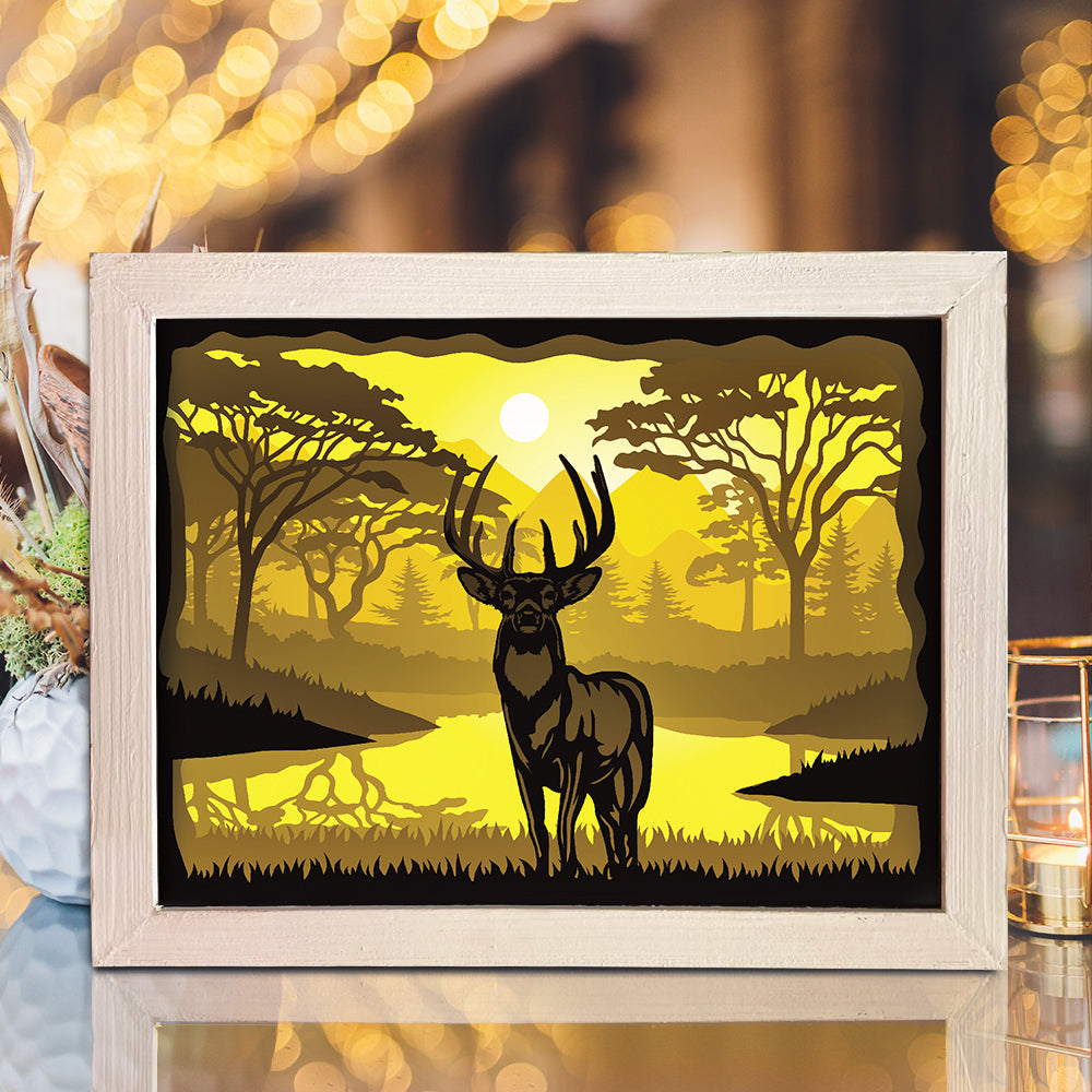Deer 3 – 3D Lightbox SVG File for Cricut & Silhouette