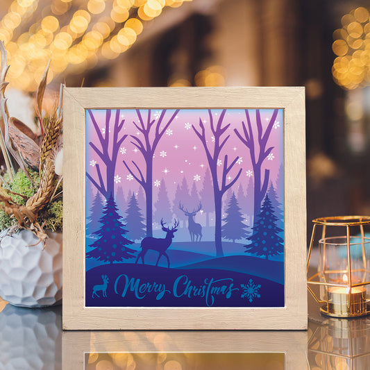 Merry Christmas 18 – 3D Lightbox SVG File for Cricut & Silhouette