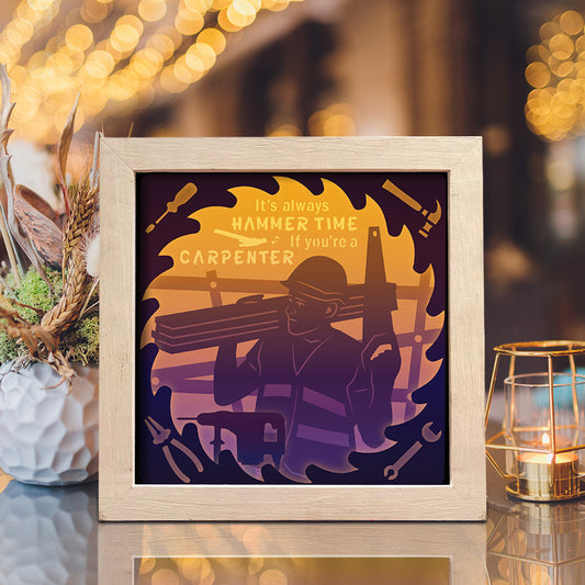 Carpenter 1 – 3D Lightbox SVG File for Cricut & Silhouette