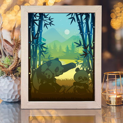 Panda – 3D Lightbox SVG File for Cricut & Silhouette