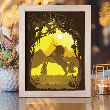 Unicorn 1 – 3D Lightbox SVG File for Cricut & Silhouette