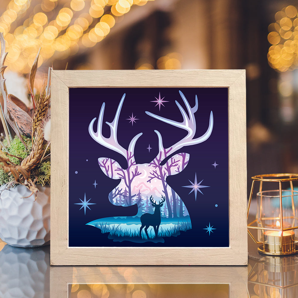 Deer In The Forest 1 – 3D Lightbox SVG File for Cricut & Silhouette