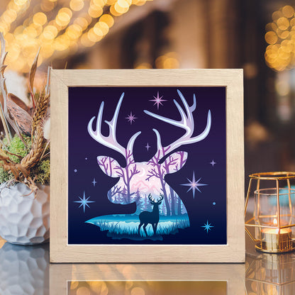 Deer In The Forest 1 – 3D Lightbox SVG File for Cricut & Silhouette