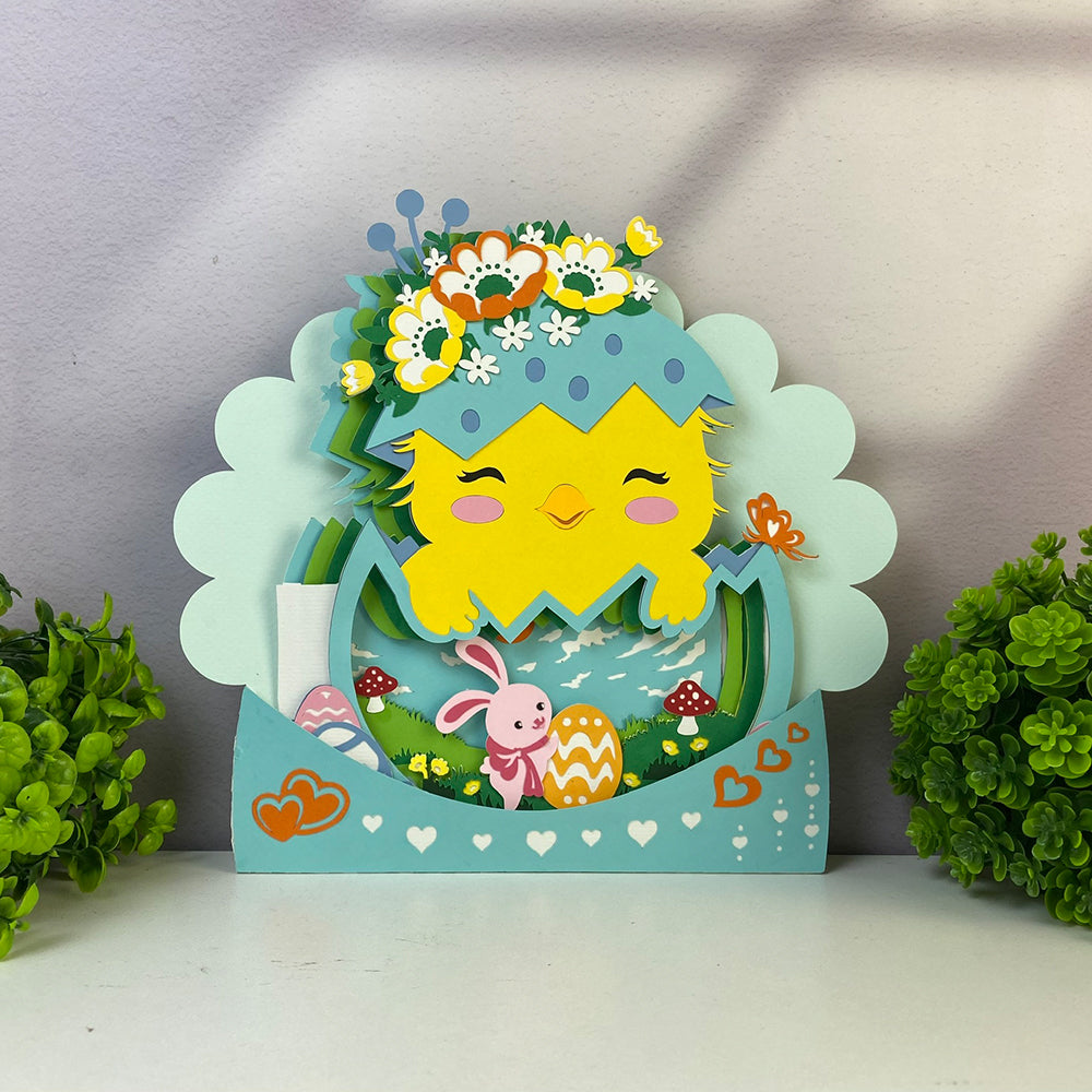 Easter Chick – 3D Pop-Up Card SVG File for Cricut & Silhouette