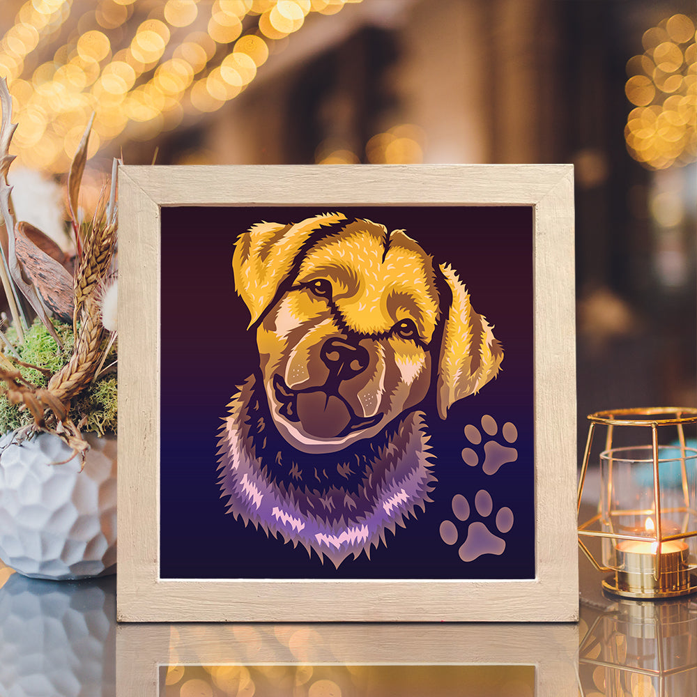 Labrador Retriever – 3D Lightbox SVG File for Cricut & Silhouette