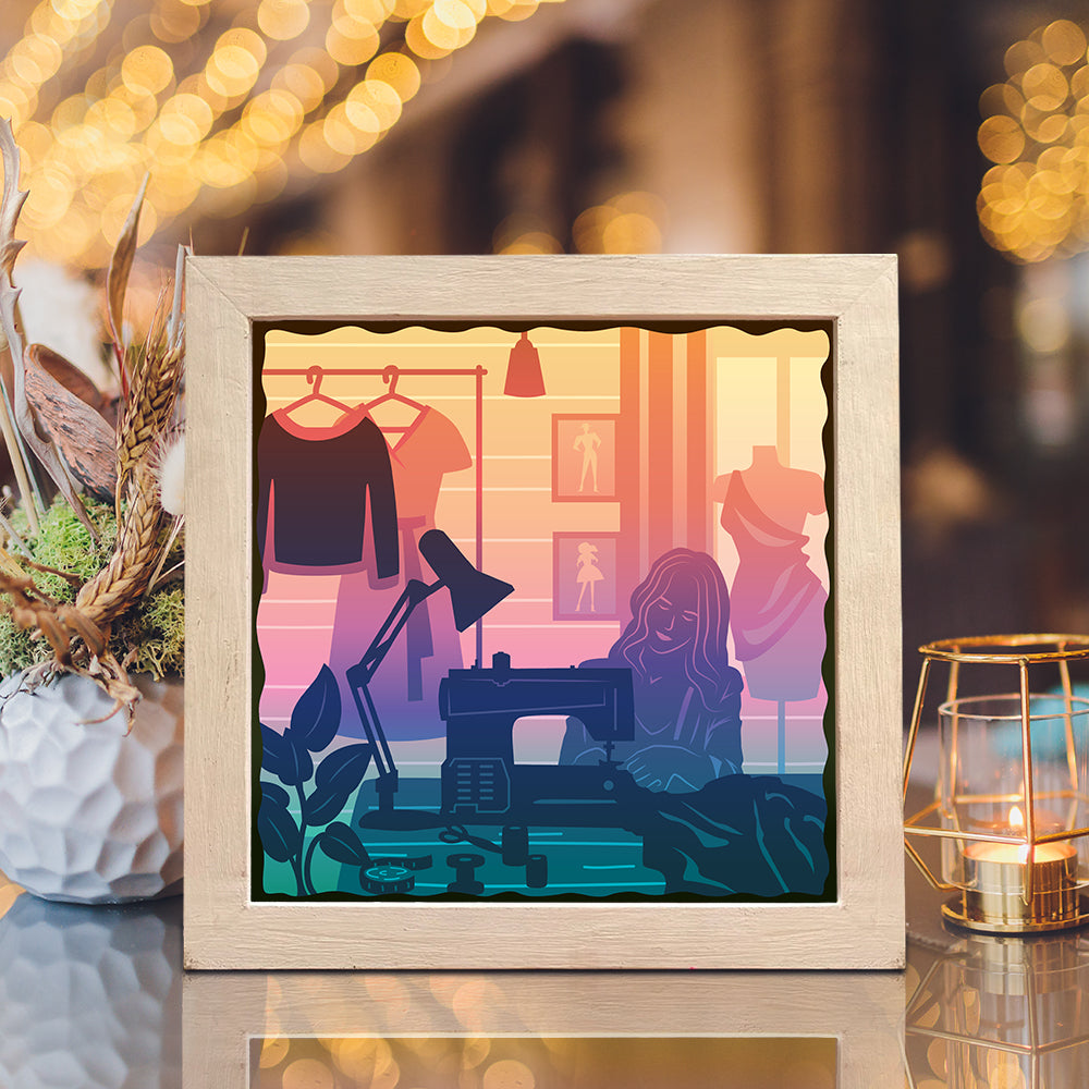 Tailor – 3D Lightbox SVG File for Cricut & Silhouette