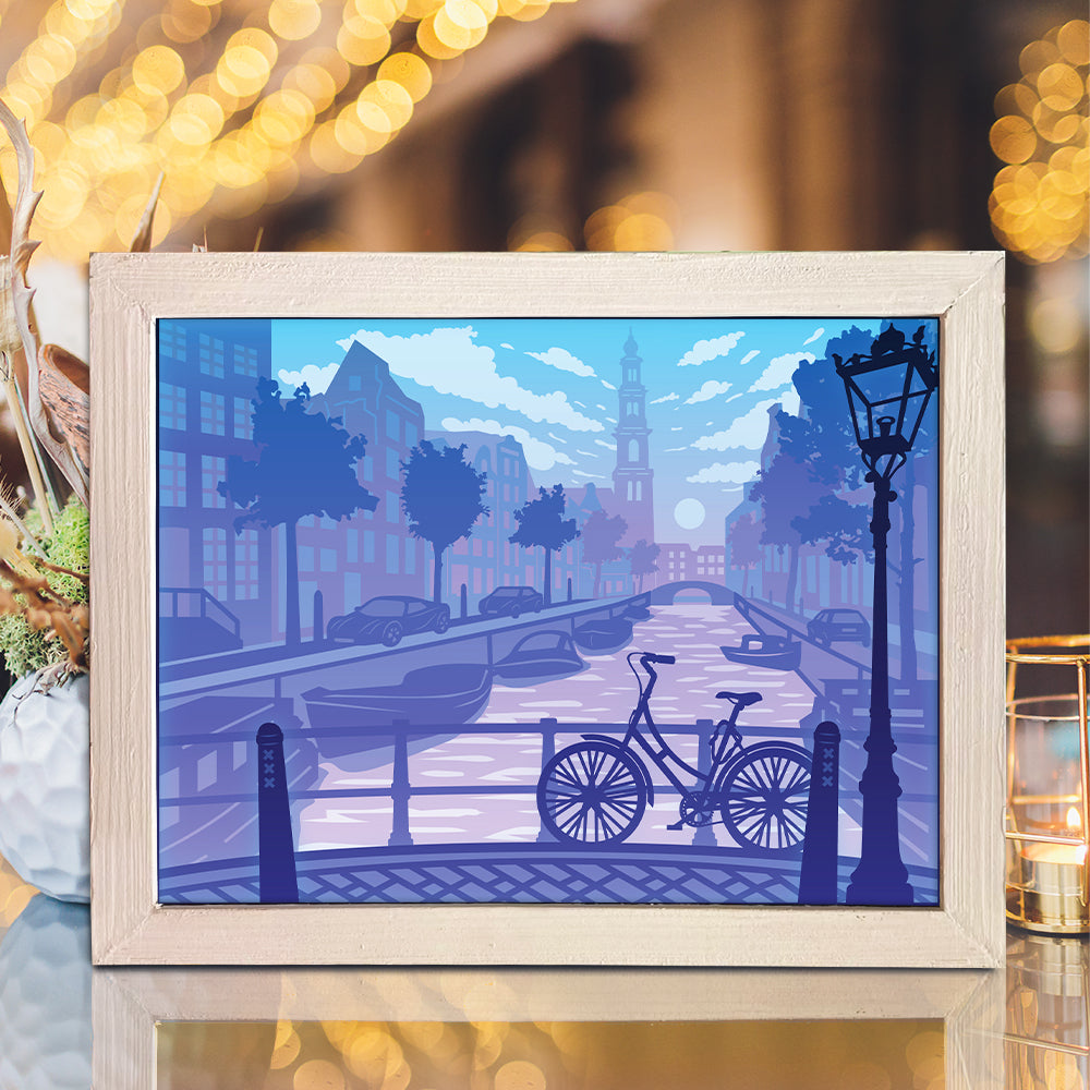 Amsterdam – 3D Lightbox SVG File for Cricut & Silhouette