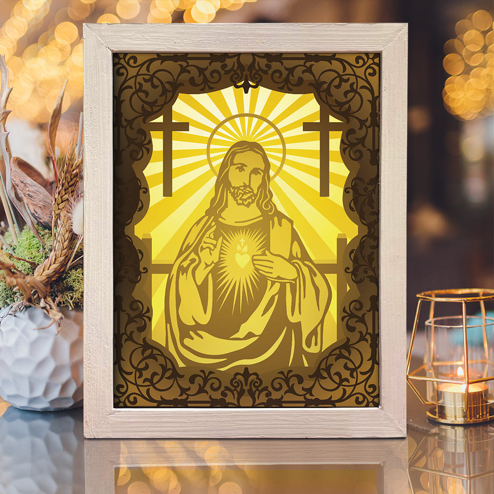 Jesus 6 – 3D Lightbox SVG File for Cricut & Silhouette
