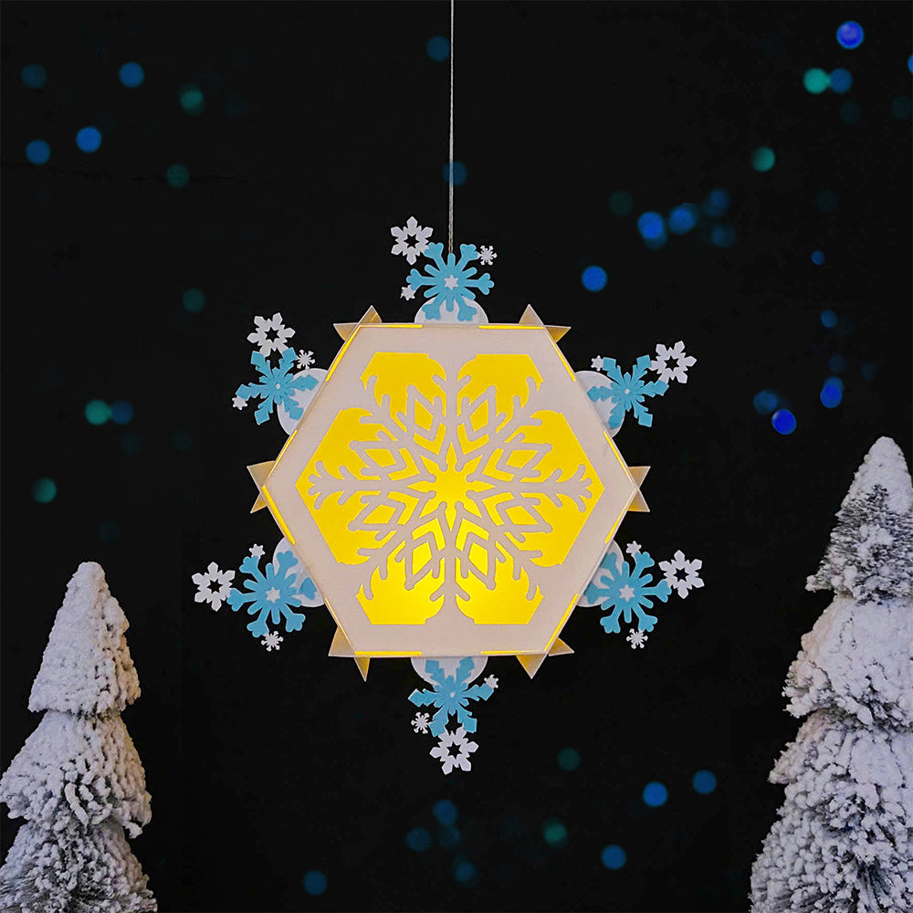 Snowflake - 3D Hexagonal Lantern File - Cricut File  - VEKTOR KRAFT