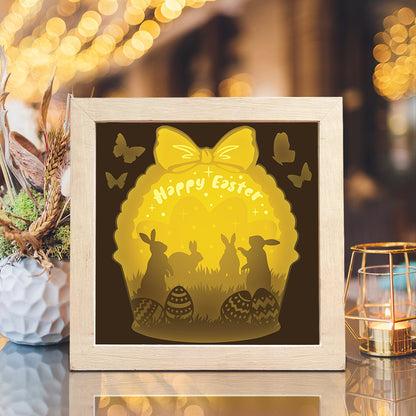 Happy Easter – 3D Lightbox SVG File for Cricut & Silhouette