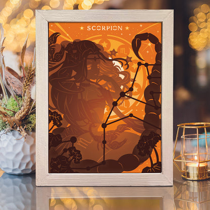 Zodiac Scorpion – 3D Lightbox SVG File for Cricut & Silhouette