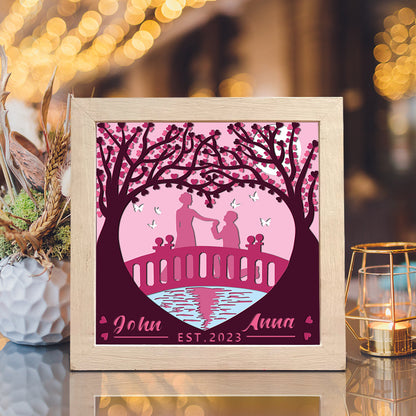 Customizable Love Trees – 3D Lightbox SVG File for Cricut & Silhouette